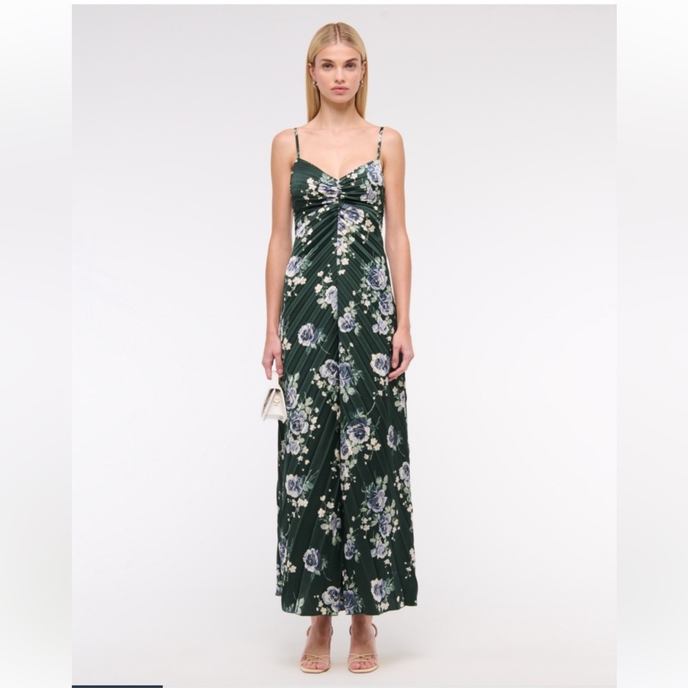 Abercrombie & Fitch Dark Green Floral Maxi Dress